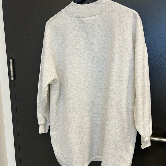 Vintage “Locker Shop” wayyy oversized mock neck leopard sweatshirt excellent con - Picture 6 of 14